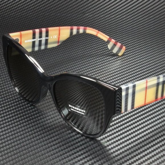 New! Burberry Black 54mm Women's Sunglasses - Picture 1 of 4